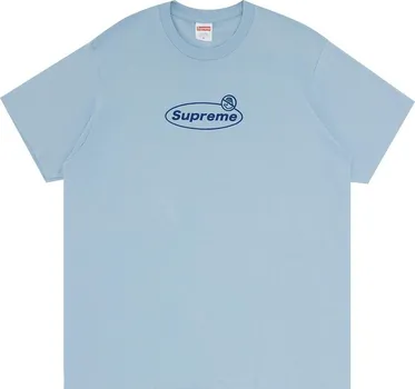 Футболка Supreme Warning Tee 'Dusty Blue', синий