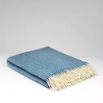 Herringbone Blue Sky Плед