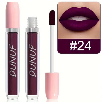Блеск для губ DUNUF Velvet Matte, 25 цветов, водостойкий, с антипригарным покрытием, не липкий, для всех типов кожи, шикарный эффект, идеальный подарок для взрослых 10