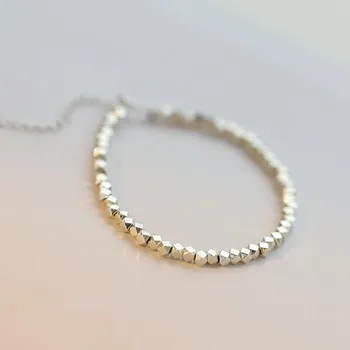 Сломанный серебряный браслет для женщин Ins Niche Design Sense Rhombus Cut Small Broken Gold Jewelry золотой