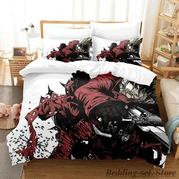 Комплект постельного белья TRIGUN STAMPEDE Single Twin Full Queen King Size Bed Set Aldult Kid Bedroom Duvetcover Sets Anime parure de lit 70x133cm 2pcs