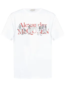 Alexander McQueen футболка с логотипом, белый