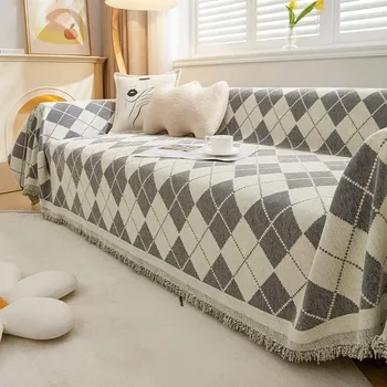 Retro Chenille Sofa Towel Anti-cat Claw Sofa Cover Cloth All-inclusive Universal Sofa Cover Double-sided 180*130cm