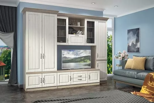Гостиная Соната-02 Andersen Pine White/ Дуб сонома трюфель