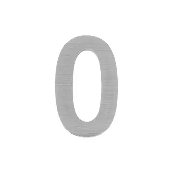 Цифра "0" самокл. (50х30) (FUARO) сатинированный хром
