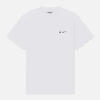 Мужская футболка Carhartt WIP Script Embroidery, цвет белый, размер S