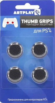 4 Накладки Artplays Thumb Grips защитные на джойстики геймпада DualShock PS4 (черные)