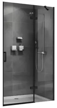 Душевая дверь «Abber» Zart AG08120B 120/195 прозрачная/чёрная