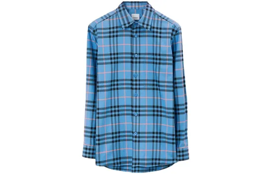 Рубашка мужская синяя Burberry, синий