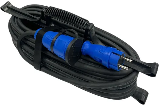 Удлинитель силовой iTOK i-CONNECT-COLOR-SUR-PVS-210-1-44-20-BLUE тип SUR серии iCONNECT COLOR на рамке без земли ПВС 2х1 мм 1 гнездо IP44 ГОСТ цвет си