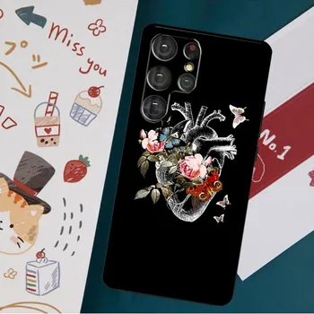 Медицинский чехол с изображением человеческих органов и сердца для Samsung Galaxy S23 S22 S21 Ultra S20 FE Note 20 Ultra S8 S9 S10 Note 10 Plus, чехол Galaxy S22