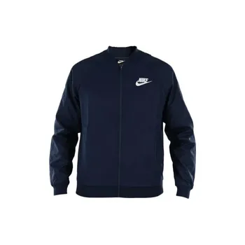 Мужская куртка Nike Sportswear с длинным рукавом и логотипом на молнии, верхняя одежда темно-синего цвета 832225-451 S