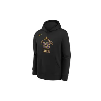Nike Толстовка X NBA с капюшоном Los Angeles Lakers James 23 City Edition, повседневные, удобные, детские толстовки, цвет черный, фиолетовый 3Z2B7HDL5-LAK23 M