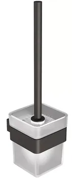 Ершик для унитаза подвесной Lemark Smooth Line серый матовый, графит