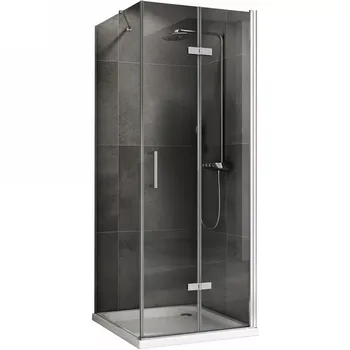 Душевой уголок Abber Zart AG08100P-S101 100х100, профиль хром, стекло прозрачное