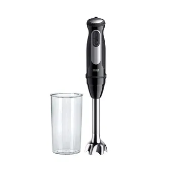Блендер погружной Braun MQ55001MBK 1 кВт, 600 мл, черный/серебристый (MQ55001MBK)