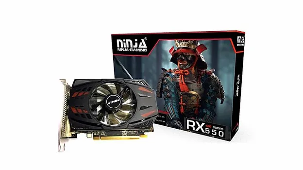 Видеокарта Sinotex AMD Radeon RX 550 Ninja, 4Gb DDR5, 128bit, PCI-E, DVI, HDMI, DP, Retail (AKRX55045F)