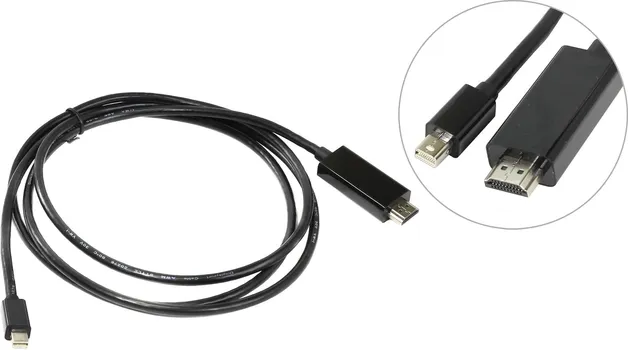 Кабель Mini DisplayPort(M)-HDMI(19M), ферритовый фильтр, 1.8 м, черный VCOM (CG695-B)
