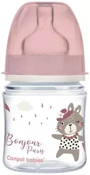 Бутылочка для кормления Canpol babies Bonjour Paris c широким горлом 0+ 120мл