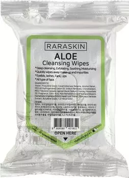 Cалфетки для лица Raraskin очищающие с экстрактом алоэ 30шт