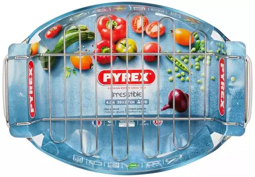 Блюдо для запекания и выпечки Pyrex с решеткой Irresistible 39*27см