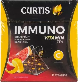 Чай черный Curtis Immuno с Цедрой лимона и апельсина 15*1.7г