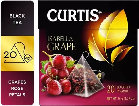 Чай черный Curtis Isabella Grape 20*1.8гс доставкой!
