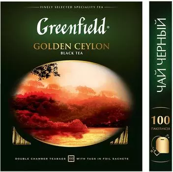 Чай черный Greenfield Golden Ceylon 100*2гс доставкой!