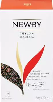 Чай черный Newby Ceylon 25*2г - Vprok.ru Перекрёсток