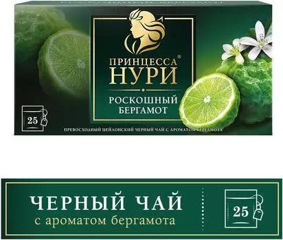 Чай черный Принцесса Нури с ароматом бергамота 25*1.5г