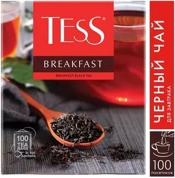 Чай черный Tess Breakfast 100*1.8г. Доставим до двери!