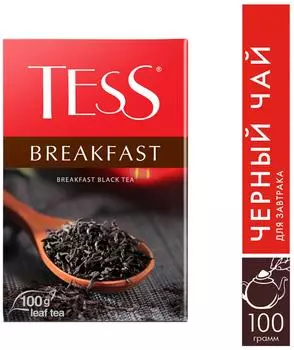 Чай черный Tess Breakfast 100г - Vprok.ru Перекрёсток