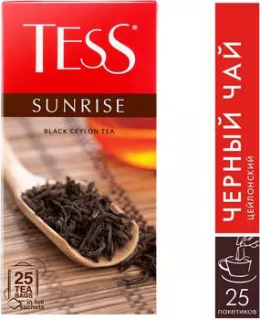 Чай черный Tess Sunrise 25*1.8г - Vprok.ru Перекрёсток