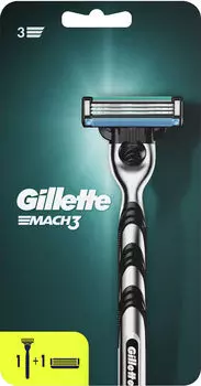 Бритва Gillette Mach3 с 2 сменными кассетамис доставкой!