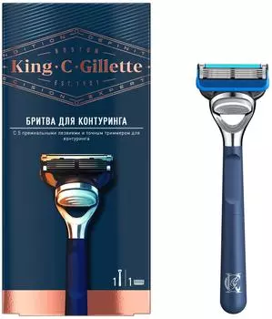 Бритва King C Gillette со сменной кассетой для контуринга