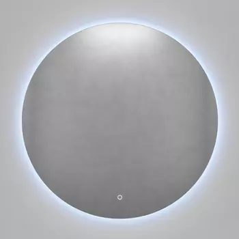 Круглое зеркало с холодной подсветкой rauntel nf led m с сенсорной кнопкой (genglass) серый 2 см.