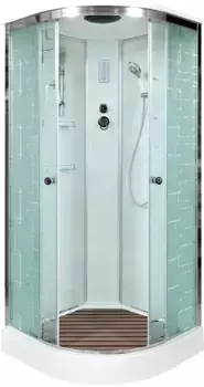 Душевая кабина 80x80x220 см Deto EM1580EL матовое с прозрачным узором
