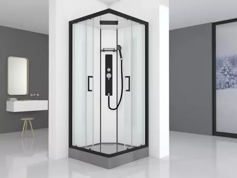 Душевая кабина 90х90х215 см Black &amp; White Galaxy 800290 прозрачное
