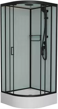 Душевая кабина 90x90x220 см Frank F409/1 Black 139009 прозрачное
