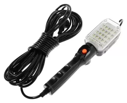 Светильник переносной светодиодный Luazon Lighting с выключателем, 12вт, 25led, 10 м, черный