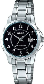 Японские наручные женские часы Casio LTP-V004D-1B. Коллекция Analog