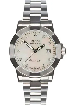 Швейцарские наручные женские часы Epos 8001.700.20.80.30. Коллекция Ladies