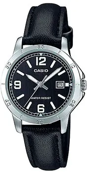 Японские наручные женские часы Casio LTP-V004L-1B. Коллекция Analog