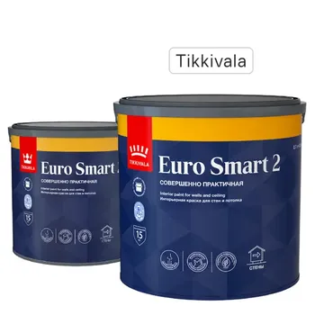 Краска для стен и потолков Tikkurila Euro Smart-2 матовая цвет белый база А 2.7 л