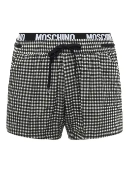Плавки-шорты в клетку гингем Moschino, черный