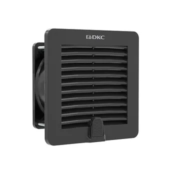 Вентилятор DKC R5RV08115B с фильтром RV 10/12 м3/ч, 115 В, 112x112 мм, IP54, RAL9005, "RAM Klima"