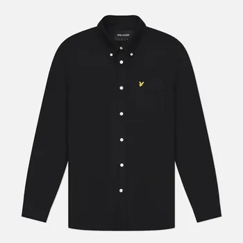 Мужская рубашка Lyle & Scott Plain Oxford, цвет чёрный, размер XL