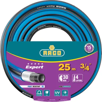 Шланг Raco EXPERT, ПВХ, поливочный, армированный, d = 3/4" (19 мм), 25м, 30 бар (40302-3/4-25_z01)