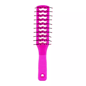 Щетка для волос LADY PINK BASIC массажная вентилируемая квадратная розовая