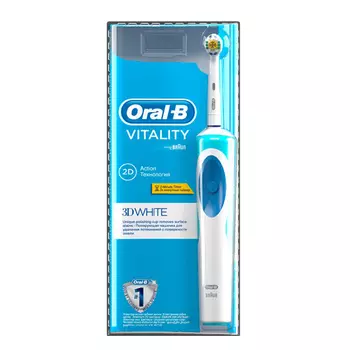 Щетка зубная электрическая ORAL-B 3D WHITE VITALITY отбеливающая
